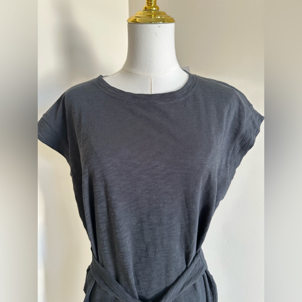 NWT JCrew Black Mini Tie Dress- Large - Picture 7 of 12